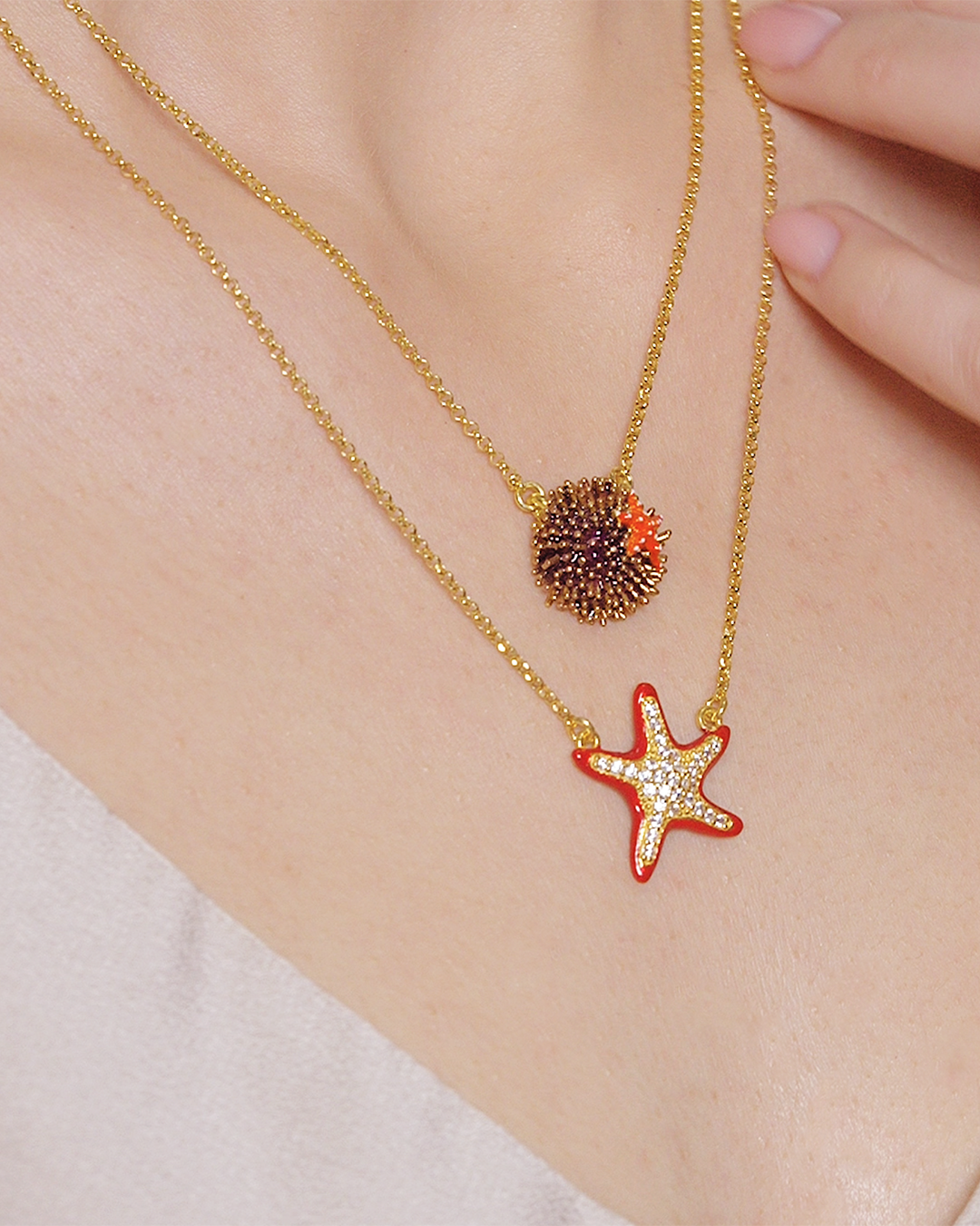 Collana Stella Marina Lapilli
